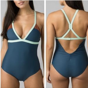 Prana Amaka One-Piece Swimsuit in Atlantic